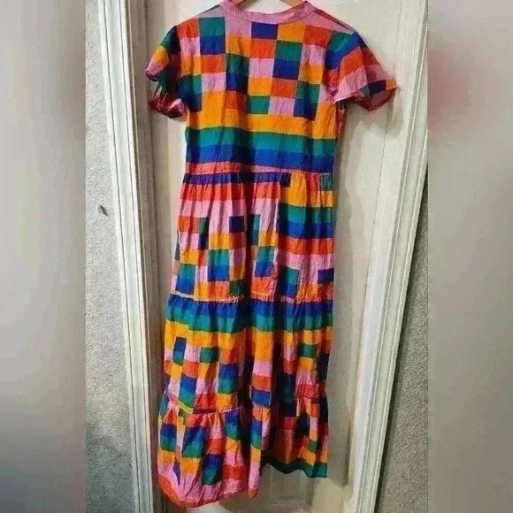 BRITON COURT Geometric Trends Multicolor Maxi Dress - Picture 4 of 4